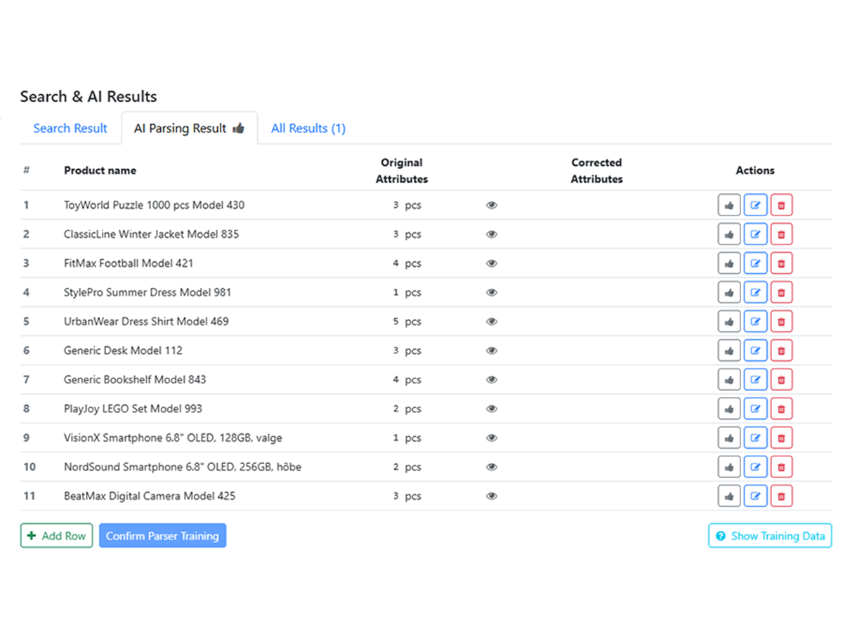 Training the system on your catalog